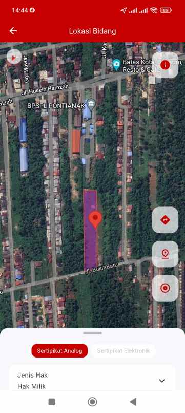 tanah pontianak kota