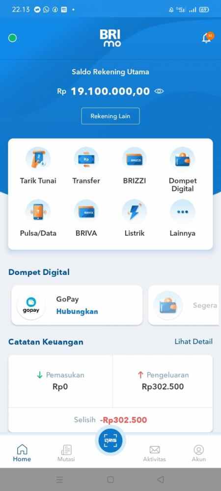 mobile bankin atau internet banking
